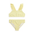 Toddler and Little Girls Cable-Knit Ruffled Two-Piece Swimsuit