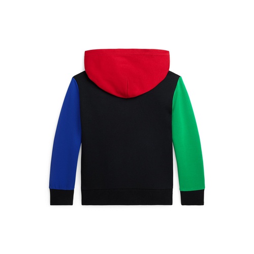 폴로 랄프로렌 Toddler and Little Boys Color-Blocked Logo Double-Knit Hooded Sweatshirt