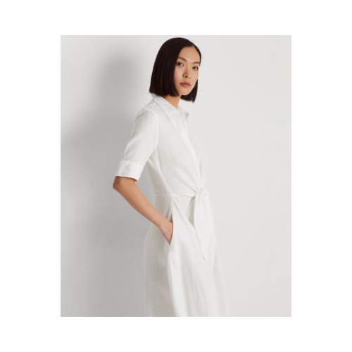 폴로 랄프로렌 Petite Linen Fit & Flare Shirtdress