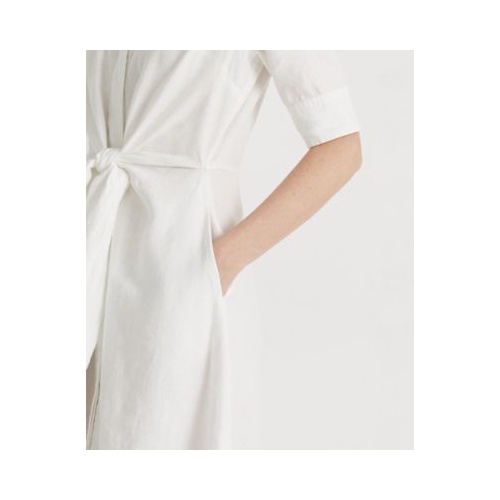 폴로 랄프로렌 Petite Linen Fit & Flare Shirtdress