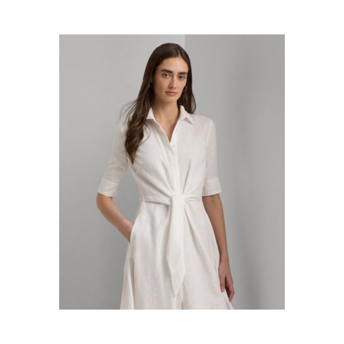 폴로 랄프로렌 Petite Linen Fit & Flare Shirtdress