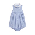 Baby Girls Tennis-Embroidered Mesh Dress