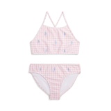 Big Girls Gingham Polo Pony Two-Piece Swimsuit