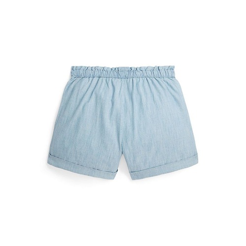 폴로 랄프로렌 Big Girls Cotton Chambray Camp Shorts