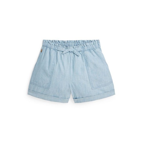 폴로 랄프로렌 Big Girls Cotton Chambray Camp Shorts