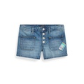 Big Girls Patchwork Cotton Denim Shorts