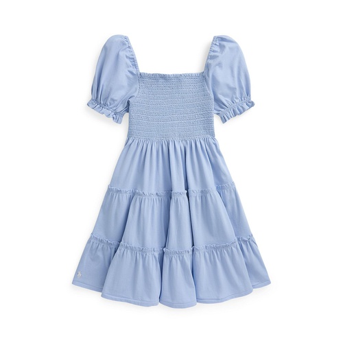 폴로 랄프로렌 Big Girls Smocked Cotton Jersey Dress