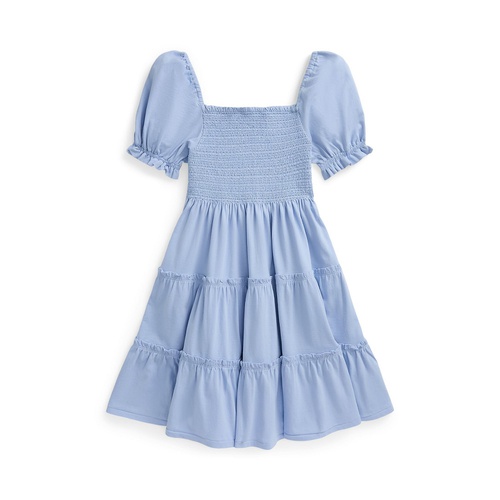 폴로 랄프로렌 Big Girls Smocked Cotton Jersey Dress