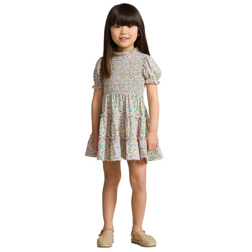 폴로 랄프로렌 Toddler and Little Girls Floral Smocked Cotton Jersey Dress