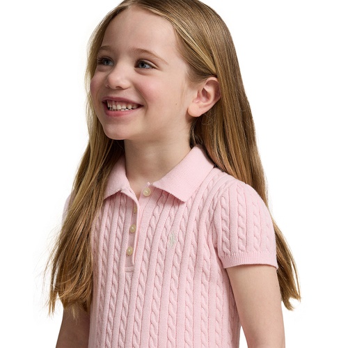 폴로 랄프로렌 Toddler and Little Girls Mini-Cable Cotton-Blend Polo Dress