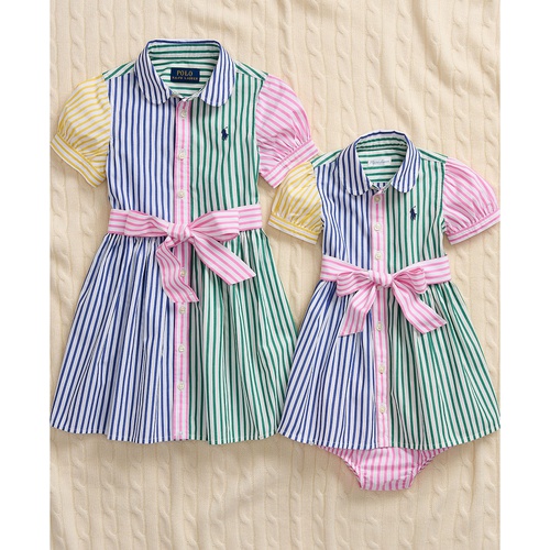 폴로 랄프로렌 Toddler and Little Girls Striped Cotton Fun Shirtdress
