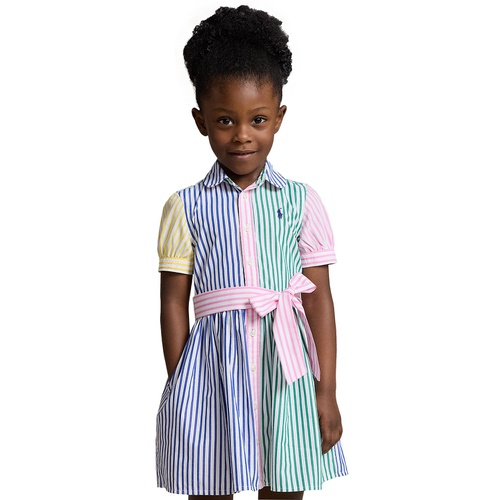 폴로 랄프로렌 Toddler and Little Girls Striped Cotton Fun Shirtdress