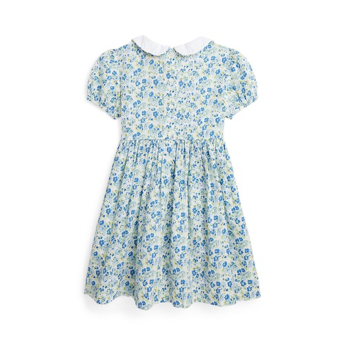 폴로 랄프로렌 Toddler and Little Girls Floral Smocked Cotton Seersucker Dress