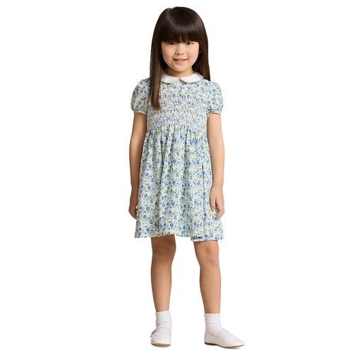 폴로 랄프로렌 Toddler and Little Girls Floral Smocked Cotton Seersucker Dress