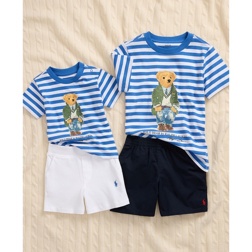 폴로 랄프로렌 Toddler and Little Boys Polo Bear Striped Cotton Jersey T-shirt