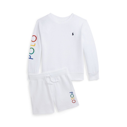 폴로 랄프로렌 Toddler and Little Boys Ombre Logo Double-Knit Shorts