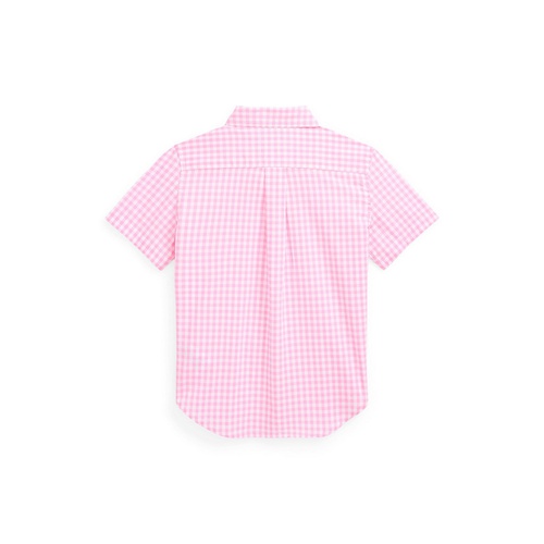 폴로 랄프로렌 Toddler and Little Boys Plaid Cotton Poplin Short Sleeve Shirt