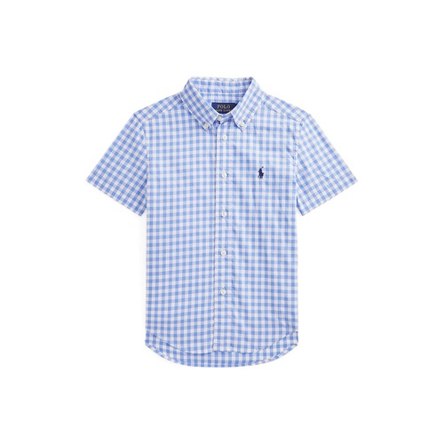 폴로 랄프로렌 Toddler and Little Boys Gingham Poplin Short Sleeve Shirt