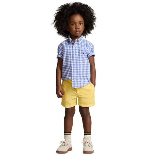 폴로 랄프로렌 Toddler and Little Boys Gingham Poplin Short Sleeve Shirt