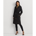 Womens Single-Breasted Belted Trench Coat