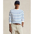 Mens Striped Mesh-Knit Cotton Sweater