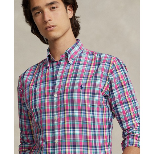 폴로 랄프로렌 Mens Classic-Fit Plaid Performance Shirt