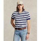 Mens Classic-Fit Striped Mesh Polo Shirt