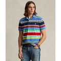 Mens Classic-Fit Striped Mesh Polo Shirt