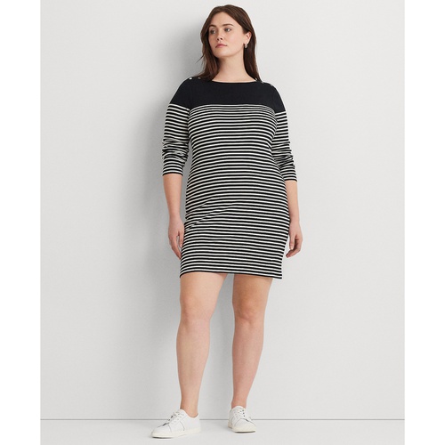 폴로 랄프로렌 Plus Size Cotton Striped Dress