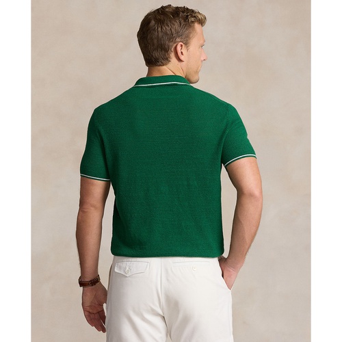 폴로 랄프로렌 Mens Cotton-Linen Polo-Collar Sweater