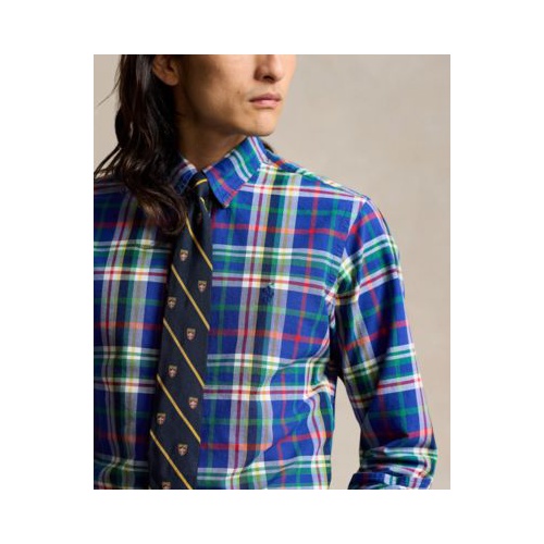 폴로 랄프로렌 Mens Classic-Fit Plaid Oxford Shirt