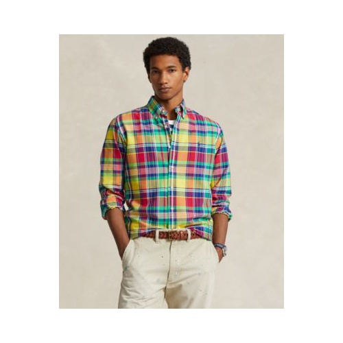 폴로 랄프로렌 Mens Classic-Fit Plaid Oxford Shirt