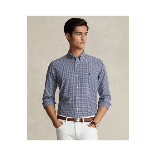 폴로 랄프로렌 Mens Classic-Fit Gingham Stretch Poplin Shirt