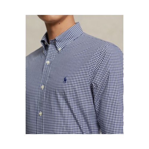 폴로 랄프로렌 Mens Classic-Fit Gingham Stretch Poplin Shirt