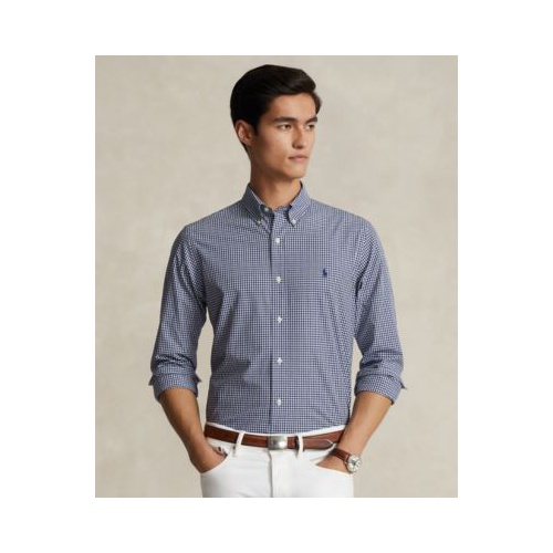 폴로 랄프로렌 Mens Classic-Fit Gingham Stretch Poplin Shirt