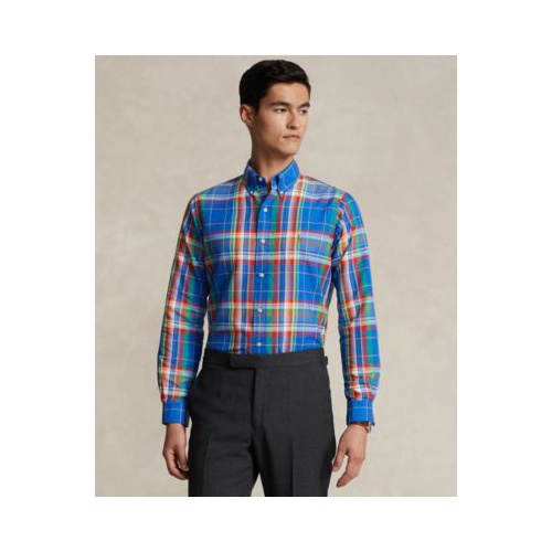 폴로 랄프로렌 Mens Classic-Fit Plaid Oxford Shirt