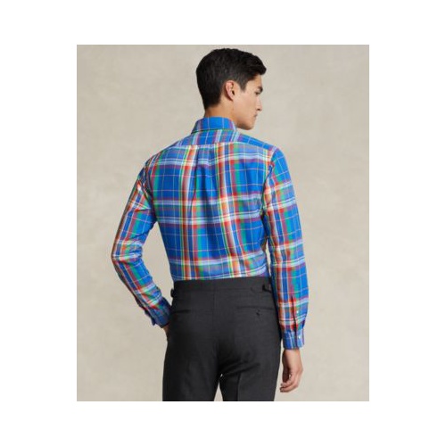 폴로 랄프로렌 Mens Classic-Fit Plaid Oxford Shirt