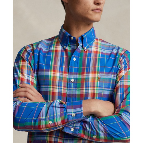 폴로 랄프로렌 Mens Classic-Fit Plaid Oxford Shirt