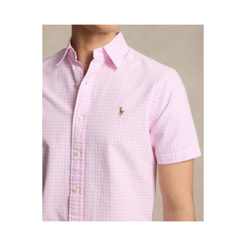 폴로 랄프로렌 Mens Classic-Fit Gingham Oxford Shirt