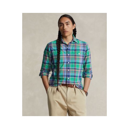 폴로 랄프로렌 Mens Classic-Fit Plaid Oxford Workshirt