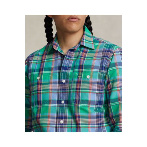 폴로 랄프로렌 Mens Classic-Fit Plaid Oxford Workshirt