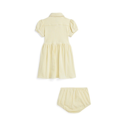 폴로 랄프로렌 Baby Girls Striped Knit Oxford Shirtdress