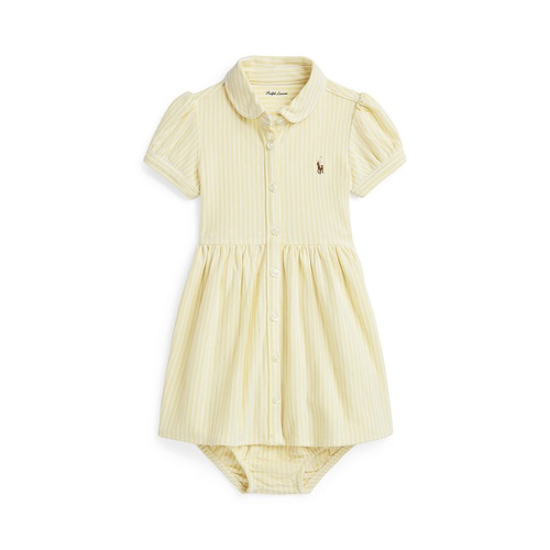 폴로 랄프로렌 Baby Girls Striped Knit Oxford Shirtdress