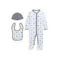 Baby Boys Polo Bear Cotton 3 Piece Gift Set