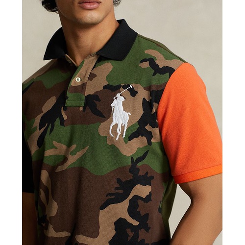 폴로 랄프로렌 Mens Custom Slim Fit Big Pony Mesh Polo Shirt