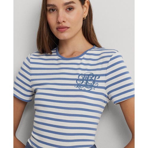 폴로 랄프로렌 Womens Striped Crewneck Tee