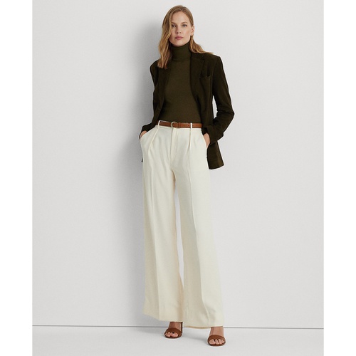 폴로 랄프로렌 Womens Double-Faced Georgette Wide-Leg Pants Regular & Petite