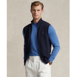 Mens Mesh-Knit Cotton Full-Zip Sweater Vest