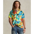 Mens Classic-Fit Floral Mesh Polo Shirt