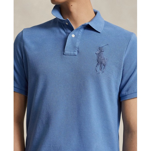 폴로 랄프로렌 Mens Custom Slim Fit Big Pony Mesh Polo Shirt